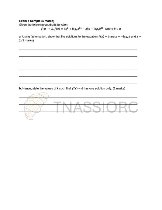 2025 TNASSIORC Mathematical Methods Trial Exam – Units 3 & 4