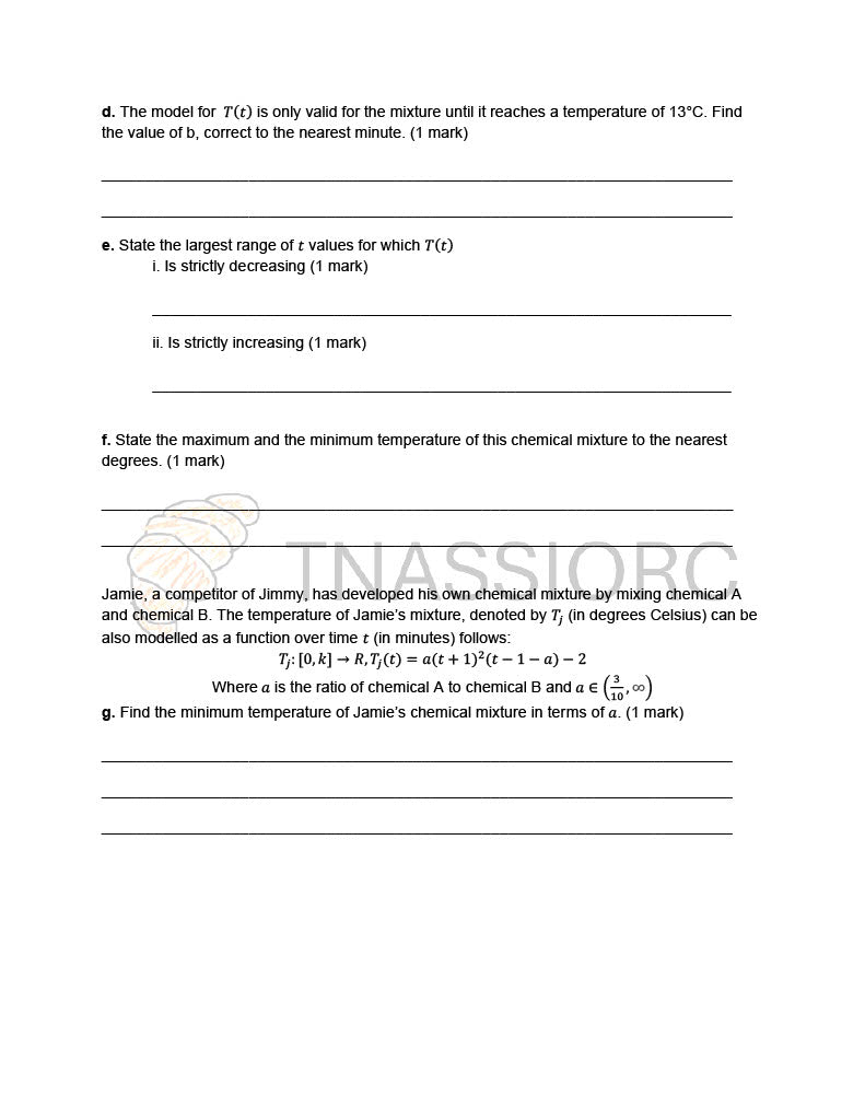 2025 TNASSIORC Mathematical Methods Trial Exam – Units 3 & 4